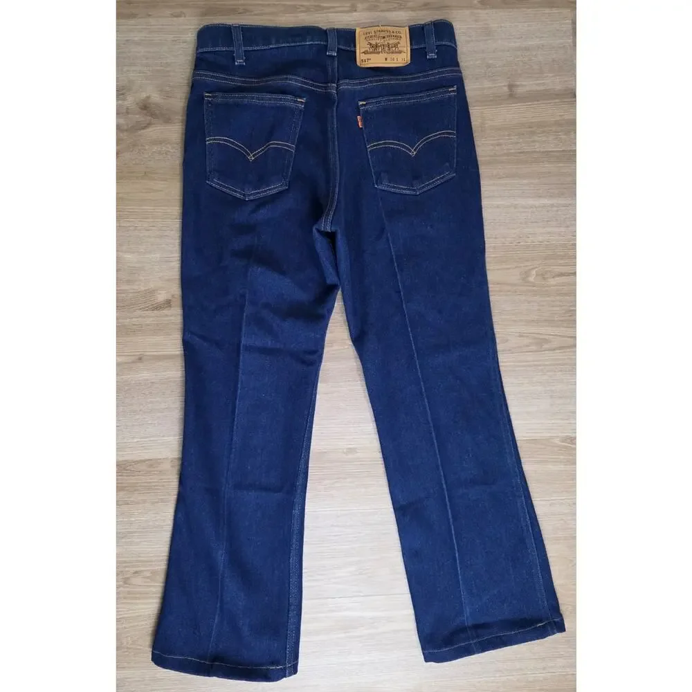 Levi's 517 Bootcut Jeans Men's 34x28 Dark Wash USA Vintage Orange Tab